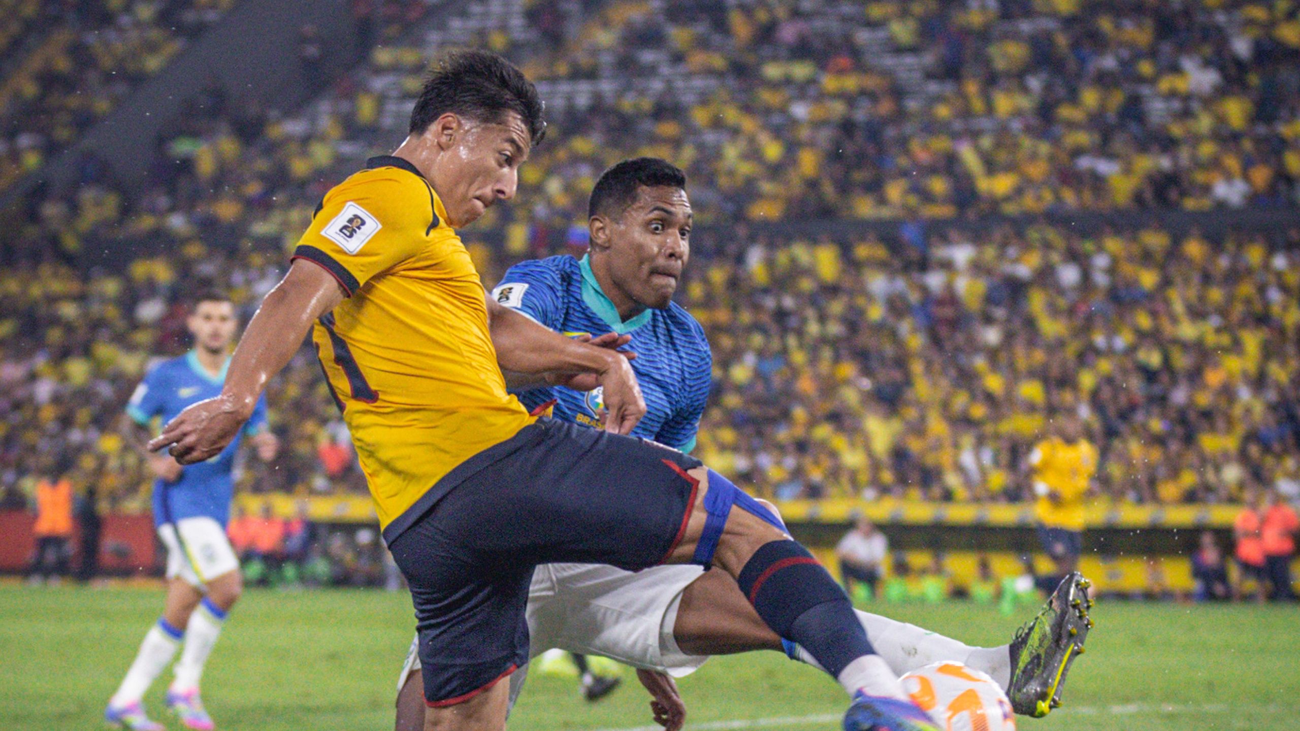 Selección de Ecuador, en el partido contra Brasil, en junio de 2025.