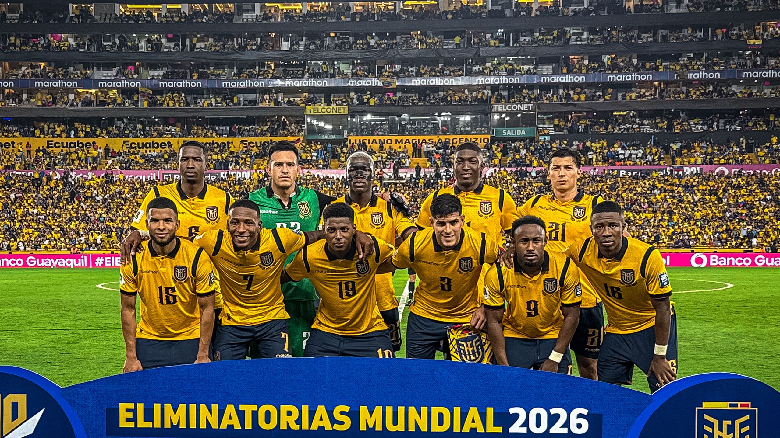 Selección de Ecuador, en el partido contra Brasil, en junio de 2025.
